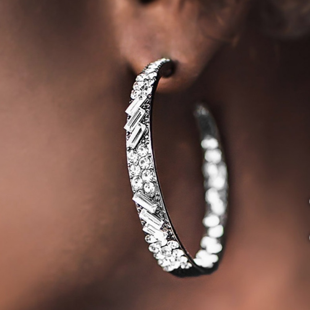 GLITZY By Association - Gunmetal Earrings